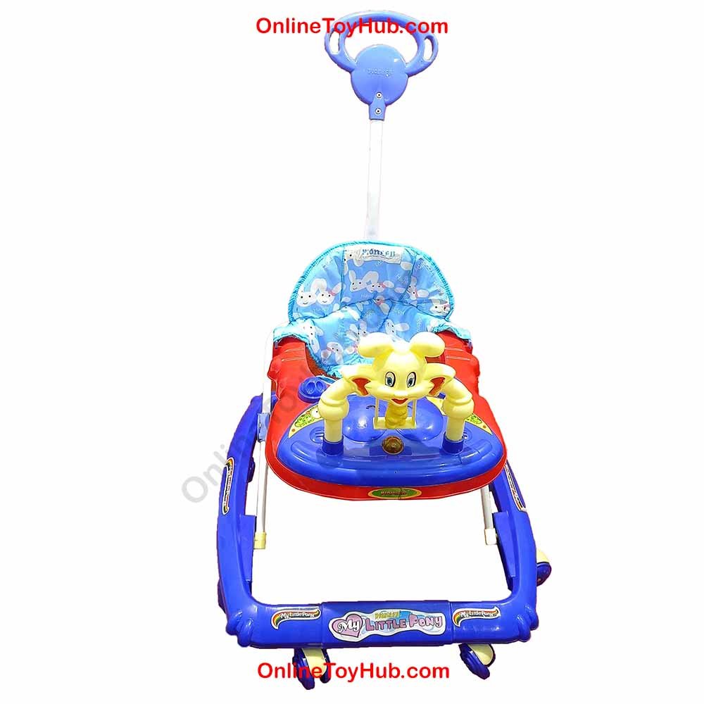 pioneer Pony Baby Walker Blue Red with handle-7q