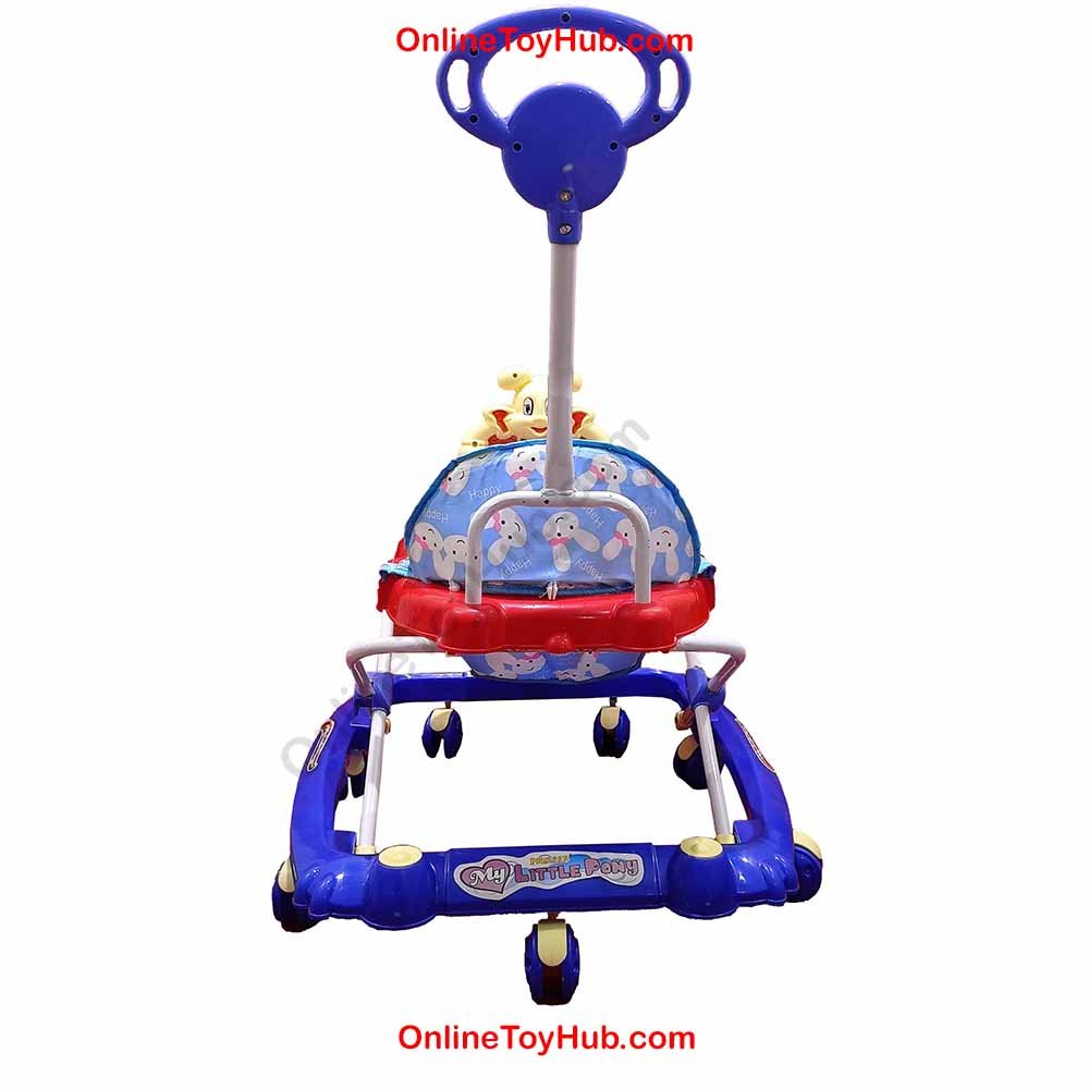 pioneer Pony Baby Walker Blue Red with handle-8q