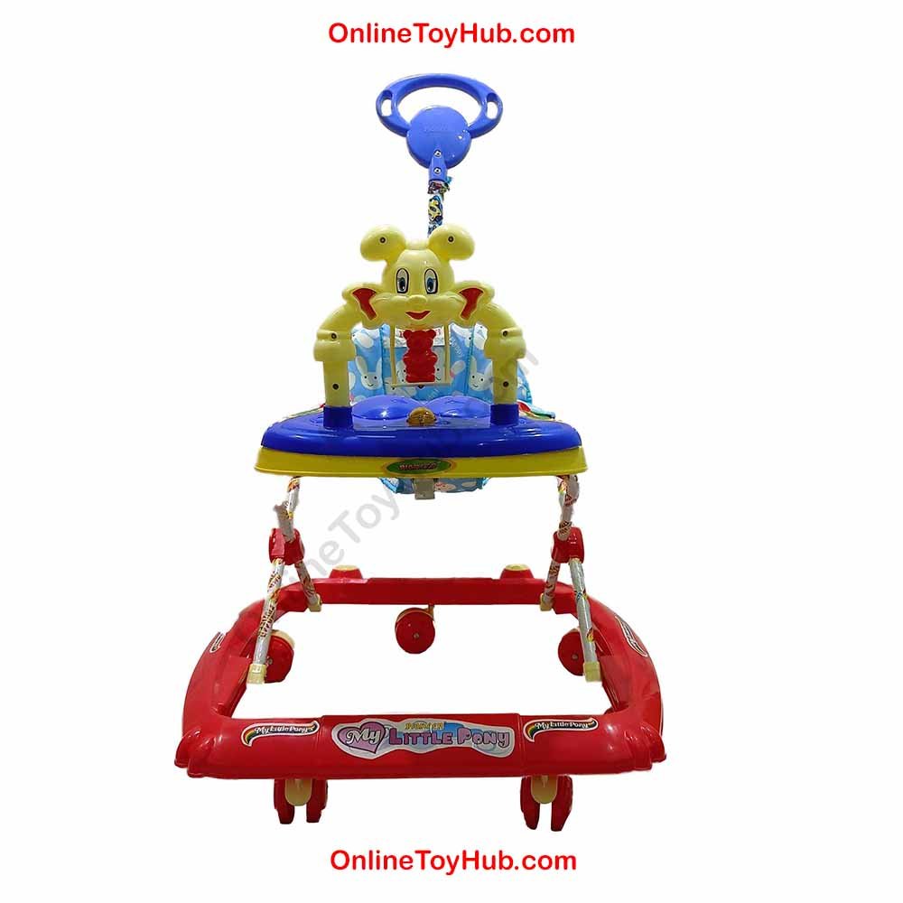 pioneer Pony Baby Walker Red Yellow with handle-1q