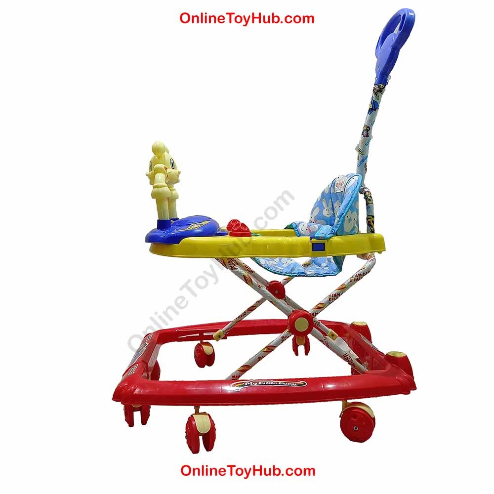pioneer Pony Baby Walker Red Yellow with handle-5q