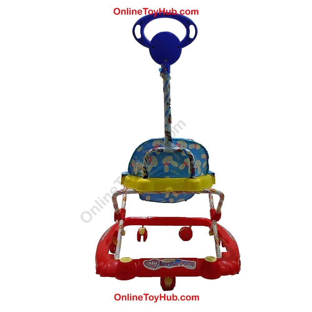 pioneer Pony Baby Walker Red Yellow with handle-6q