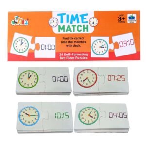 Time Match | Educational Game Cum Jig Saw Puzzle For Pre School Early Learning Activity Game
