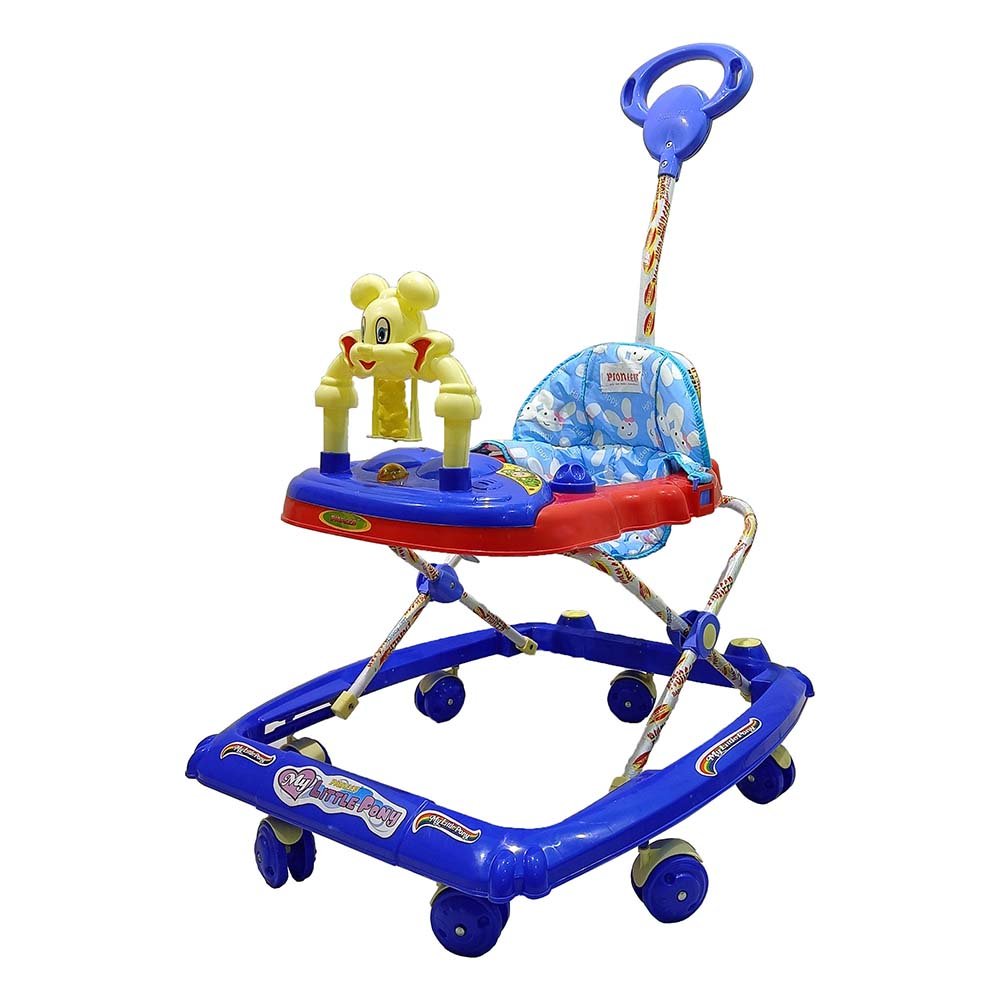pioneer Pony Baby Walker Blue Red with handle-1