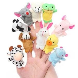 Animal Finger Puppets 10 pieces Set Soft Plush Toy For Kids