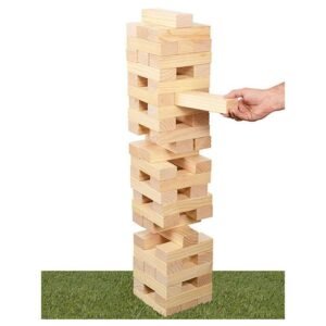 Magic Stacking Jumbling Tower Game For Kids With 54 Wooden Blocks