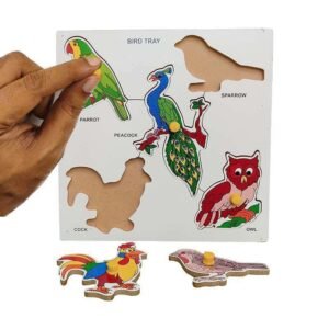 Wooden Birds Puzzle with Knob Learning Educational Toy Set for Kids - Smart Educational Set