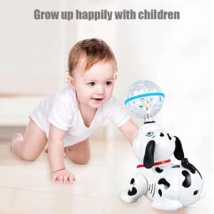 Dancing Dog Toy for Kids Babies with Music and 3D Flashing LED Light Ball