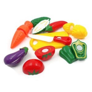 Cutting Vegetables Play Set Toys 9 Pieces With Cutting Board Best Game Chopping Set Gift For Girls