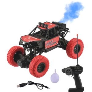 Rock Crawler Big with Spray Function Metal High Speed Rechargeable Remote Control OFF Road Toy Car Monster Truck | 45° Climbing High Speed RC Car Toy for Kids