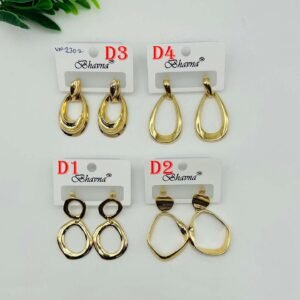 Bold Fancy Mix Design Earring Gold ER1226