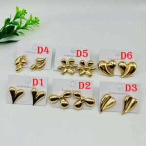 Heart Fancy Mix Earring Gold ER1230