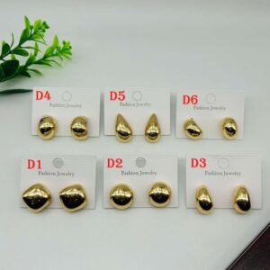 Thick Fancy Earrings Gold ER1233