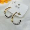 Dual Color Earring Gold & Silver Mix ER545