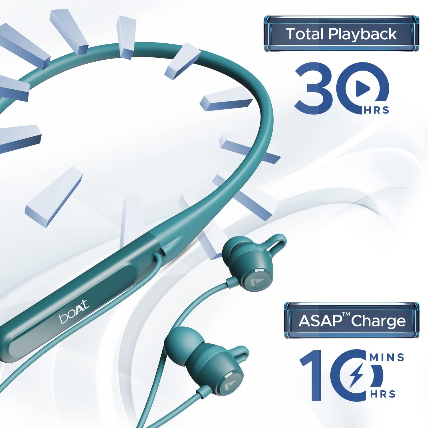 boAt Rockerz 255 Touch in Ear Neckband with Full Touch Controls teal green 005