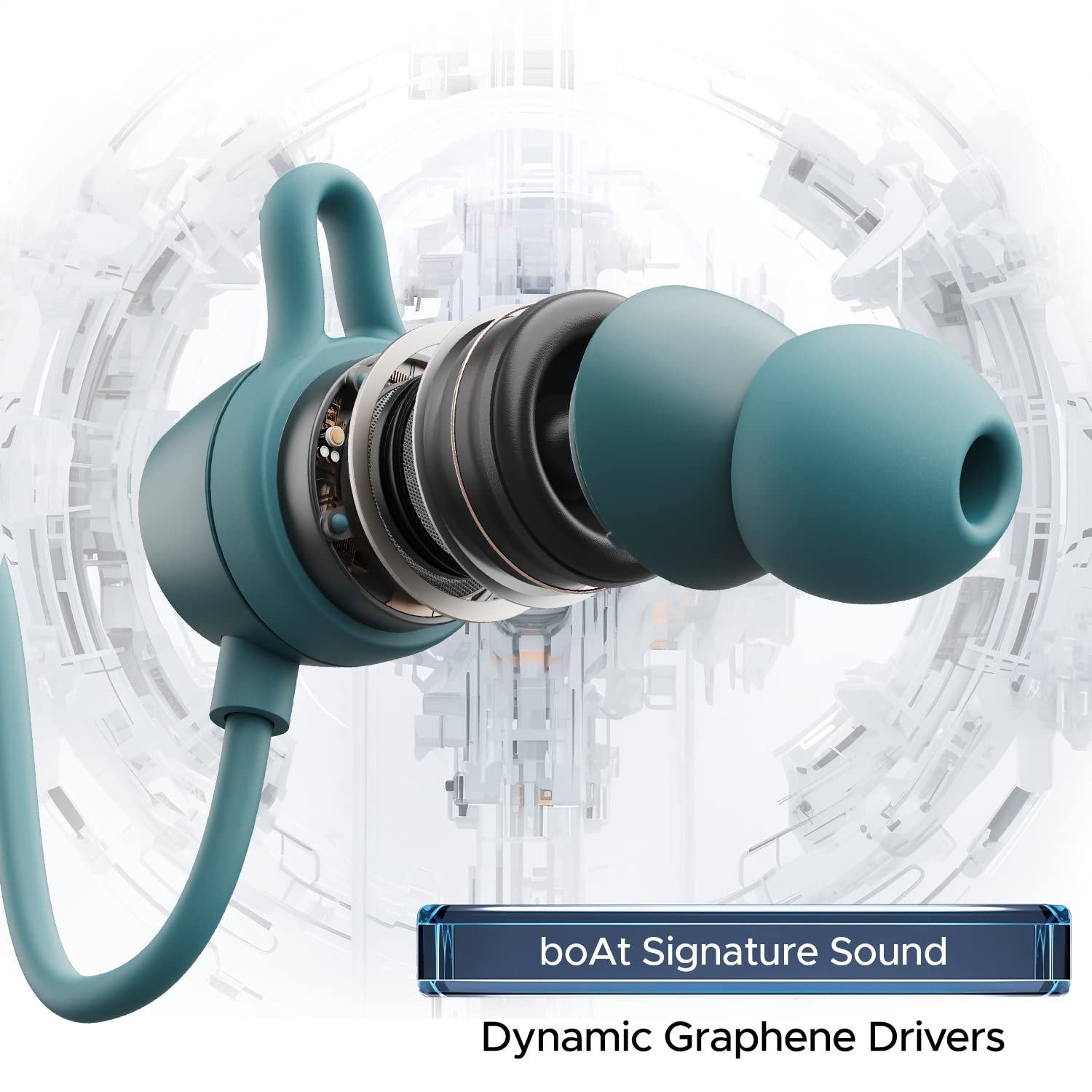 boAt Rockerz 255 Touch in Ear Neckband with Full Touch Controls teal green 006