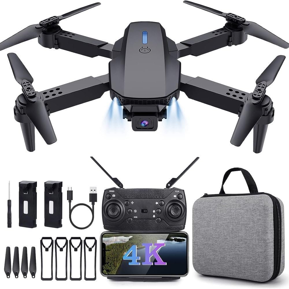 E88 Pro Drone With Dual Camera 2 Batteries Toy For Kids 002