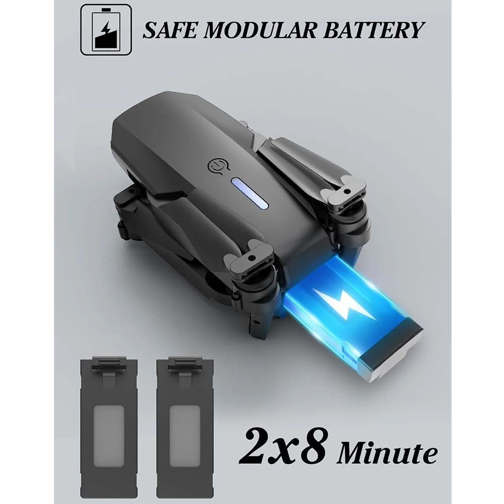 E88 Pro Drone With Dual Camera 2 Batteries Toy For Kids (2)