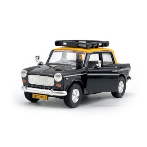 Mumbai Taxi Queen 70s Fiat Toy Car Centy Pull Back Die Cast Model Toy Car for Kids